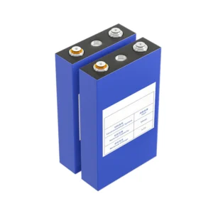 A Grade 3.2V 100Ah Prismatic LiFePO4 Battery with specifications displayed